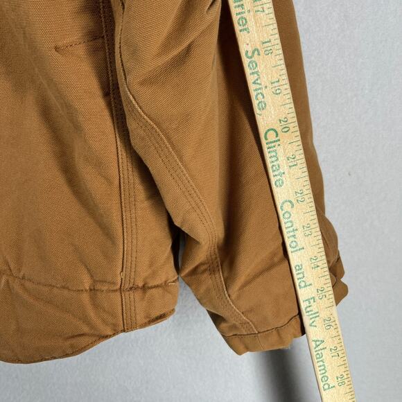 CARHARTT Jacket Mens L Washed Duck Bartlett Sherpa Lined Utility Cotton Brown - Picture 15 of 16